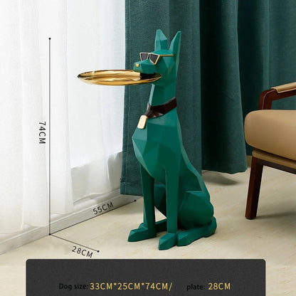 Gentleman Dog Resin Floor Decoration - Sculptures & Tables - Scribble Snacks