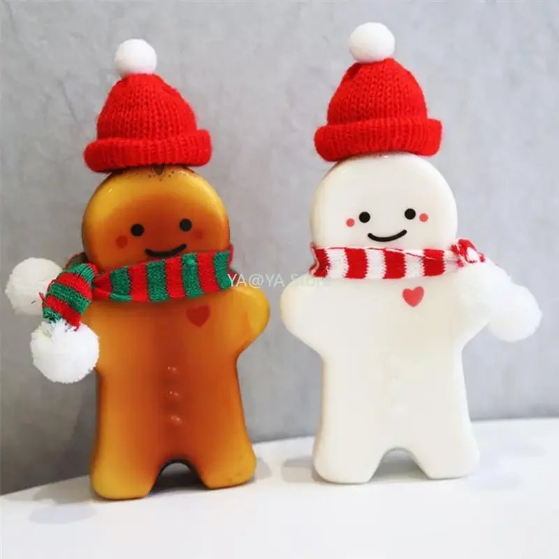 Gingerbread Man Holiday Drink Bottles - Water Bottles - Scribble Snacks