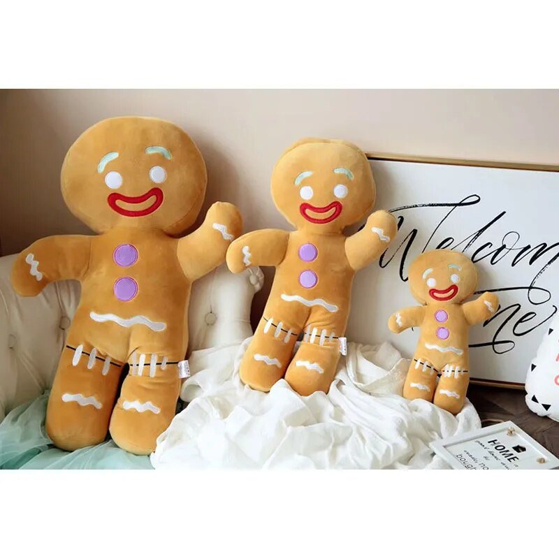 Gingerbread Man Plush Cushion Pillow - Soft Plush Toys - Scribble Snacks