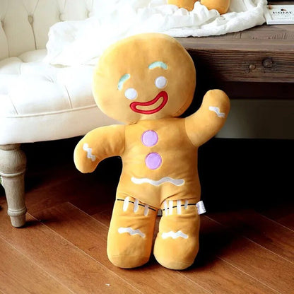 Gingerbread Man Plush Cushion Pillow - Soft Plush Toys - Scribble Snacks