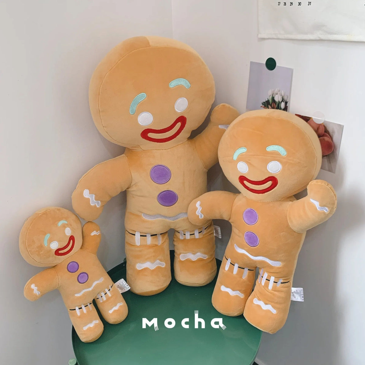 Gingerbread Man Plush Cushion Pillow - Soft Plush Toys - Scribble Snacks