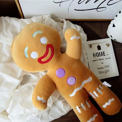 Gingerbread Man Plush Cushion Pillow - Soft Plush Toys - Scribble Snacks