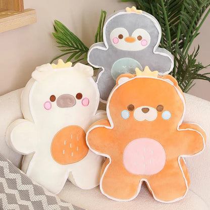 Gingerbread Man Plush Cushion Pillow - Soft Plush Toys - Scribble Snacks
