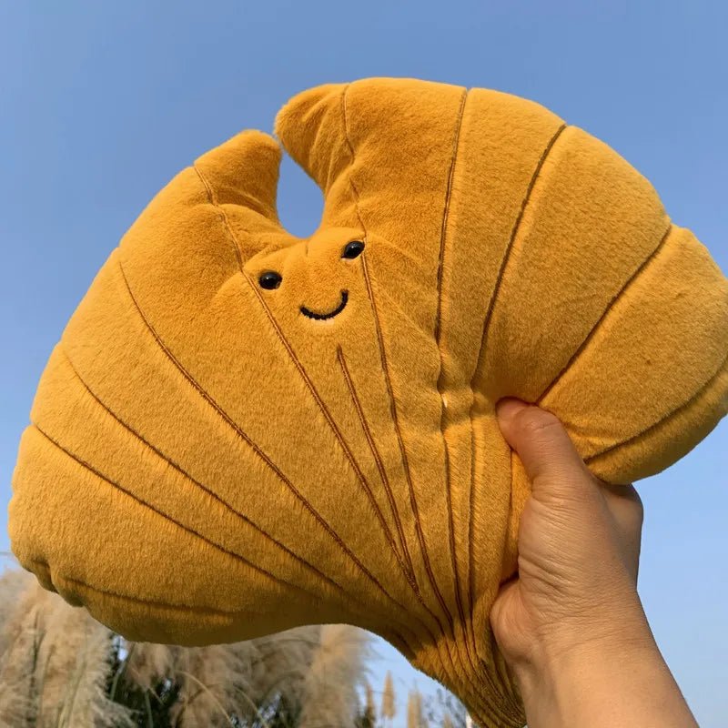 Gingko Leaf Plush Pillow Cushion - Soft Plush Toys - Scribble Snacks