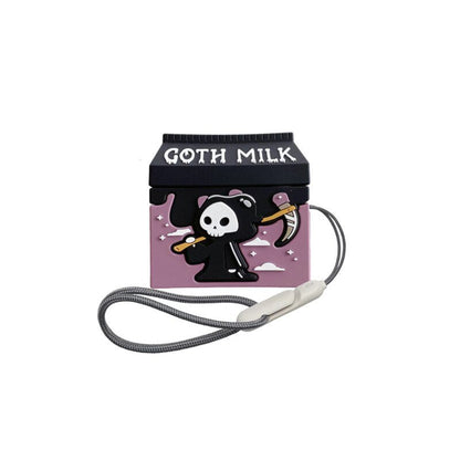 Goth Milk Carton Silicone AirPods Pro/2/1 Case - Airpods Cases - Scribble Snacks