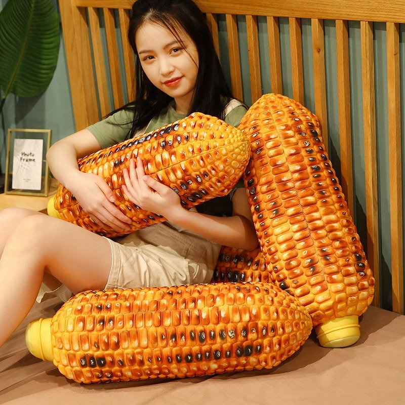 Grilled Corn Plush Pillow Cushion - Soft Plush Toys - Scribble Snacks