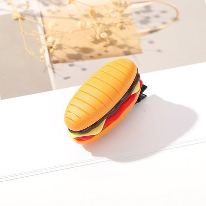 Hamburger & French Fries Mini Hair Clips - Hair Clip - Scribble Snacks