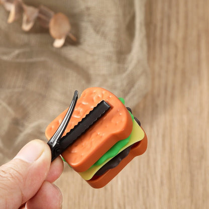 Hamburger & French Fries Mini Hair Clips - Hair Clip - Scribble Snacks