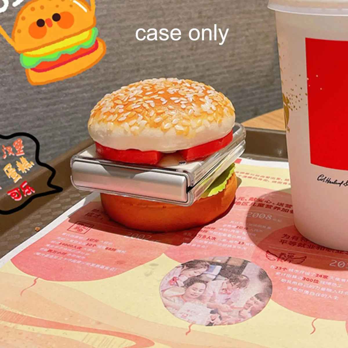 Hamburger Galaxy Z Flip 1/3/4/5 Case - Android Cases - Scribble Snacks