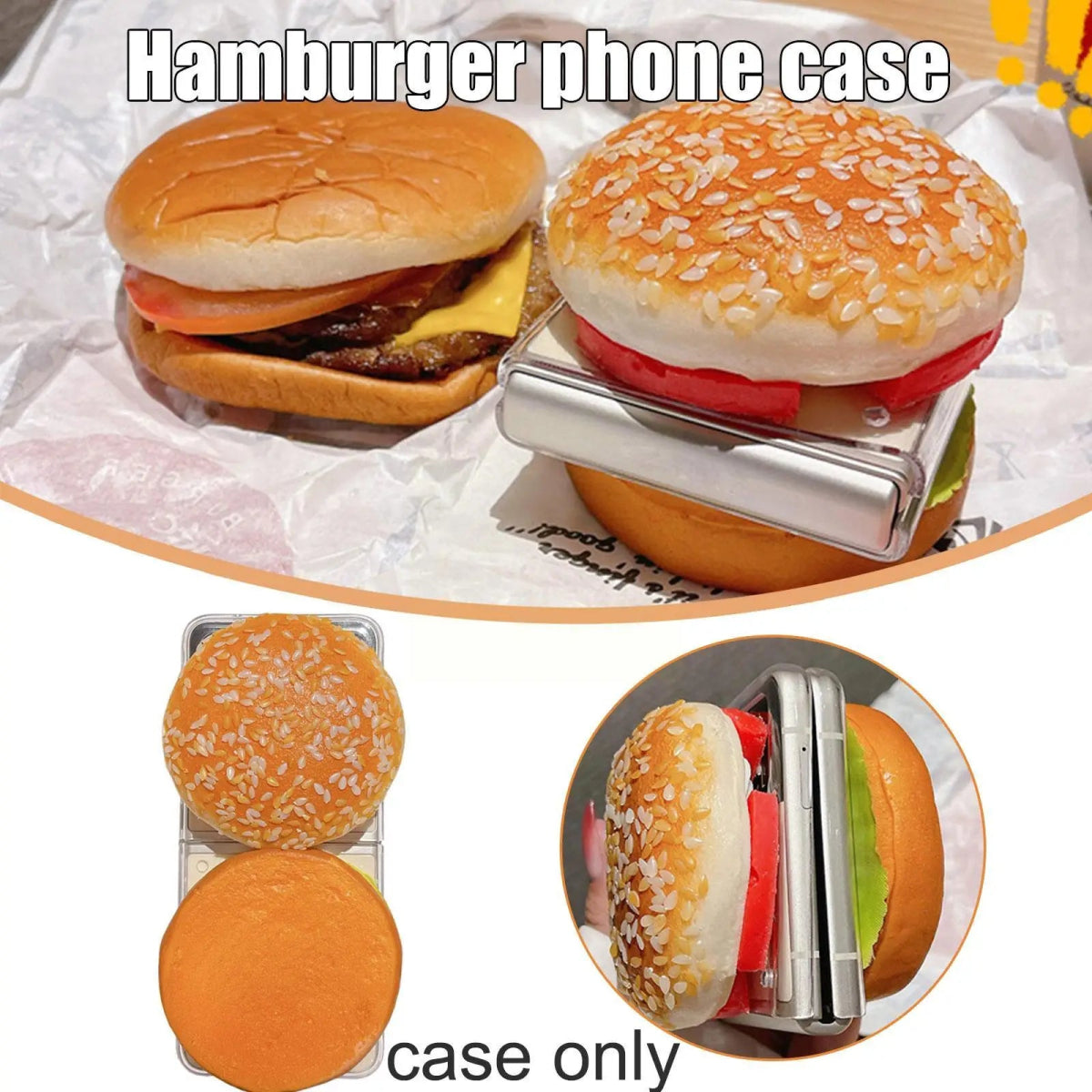 Hamburger Galaxy Z Flip 1/3/4/5 Case - Android Cases - Scribble Snacks