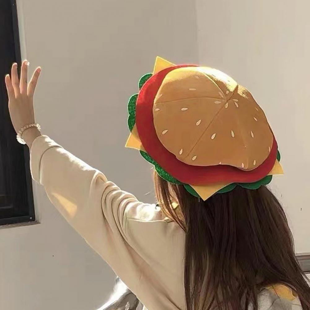 Hamburger Novelty Beanie Hat for Adults - Other Clothing - Scribble Snacks