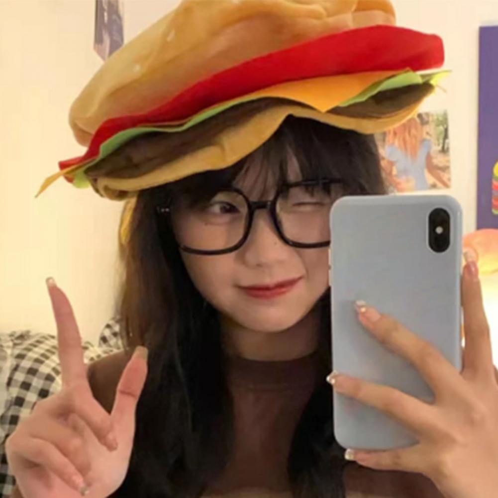 Hamburger Novelty Beanie Hat for Adults - Other Clothing - Scribble Snacks