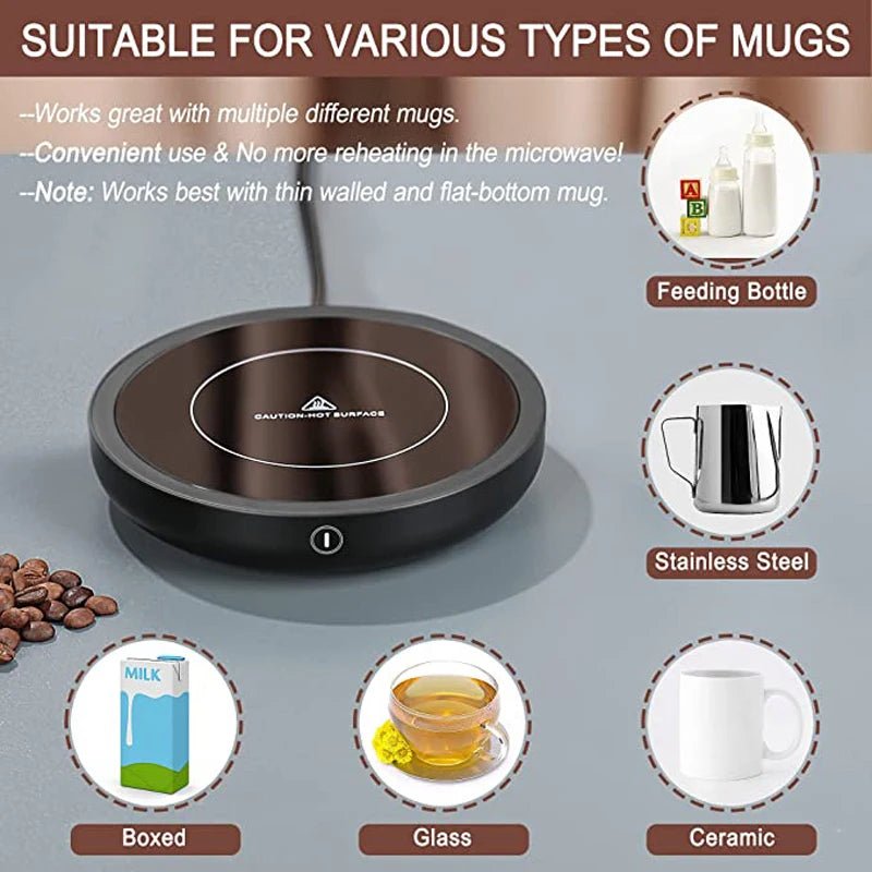 Hot Beverage Warmer Pad 110V/220V - Drink/Mug Warmer - Scribble Snacks