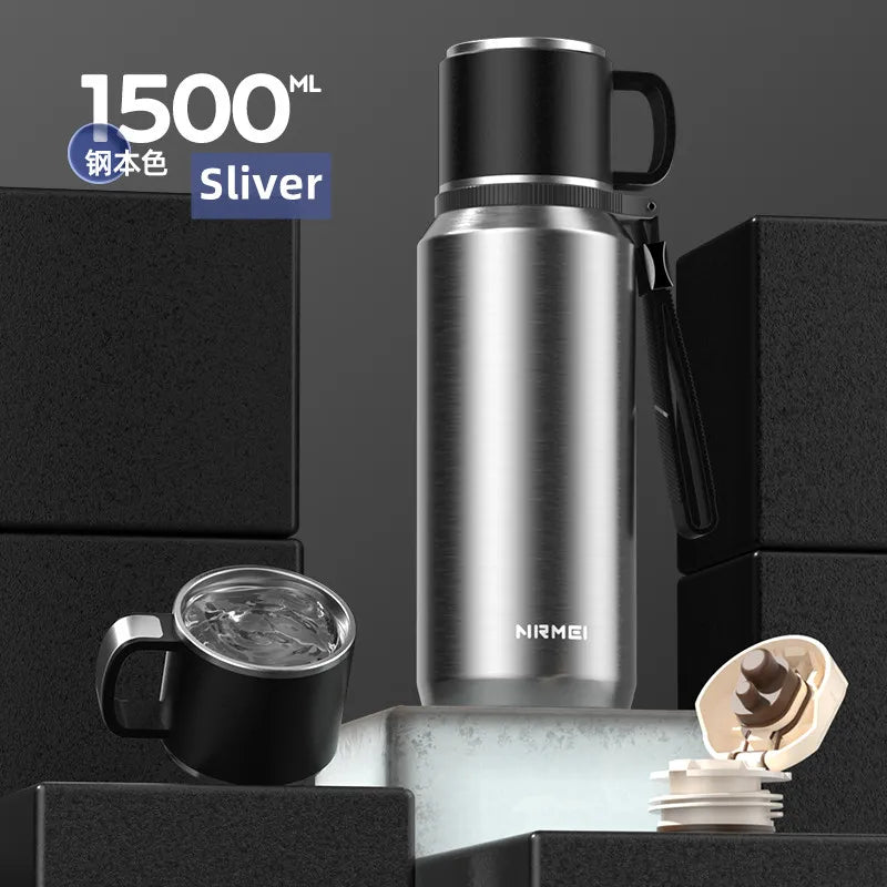 Hot Coffee Stainless Steel Thermos - Water Bottles - Scribble Snacks
