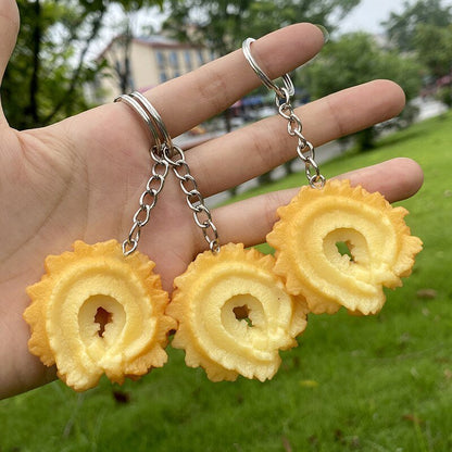 Hot n' Tasty Pastry Keychains - Butter Cookies and Snacks Designs, Ideal School Gifts - Keychains - Scribble Snacks