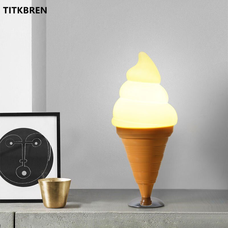 Ice Cream Cone LED Table Lamp - Lamp / Lighting - Scribble Snacks