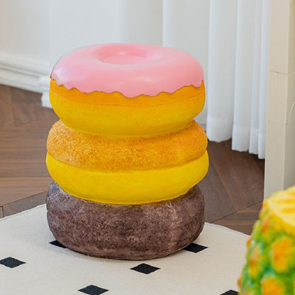 Ice Cream Cone Round Ottoman Stool - Chairs & Stools - Scribble Snacks