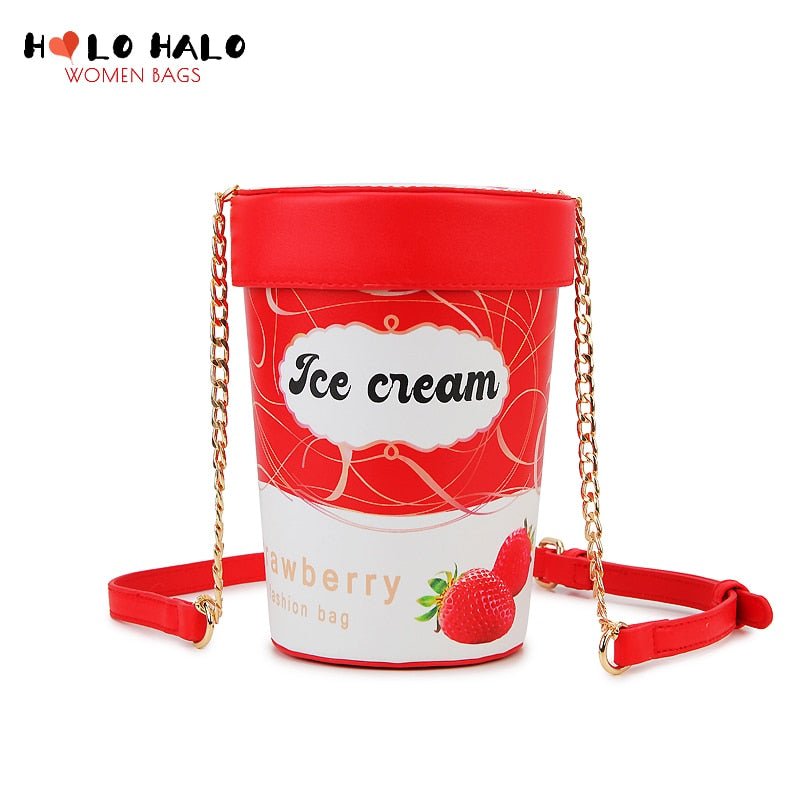 Ice Cream Crossbody Bag with Chain Shoulder Strap - Bags & Backpacks - Scribble Snacks