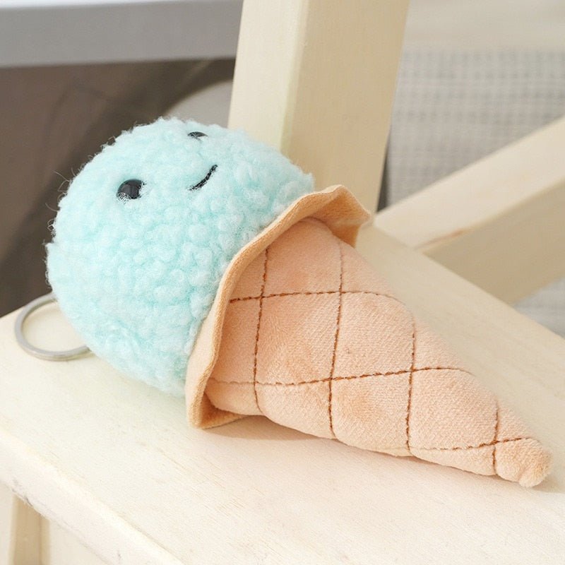 Ice Cream Plush Keychain Backpack Pendant - Keychains - Scribble Snacks