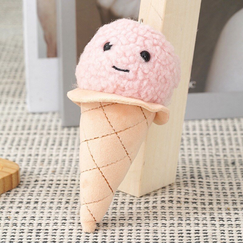 Ice Cream Plush Keychain Backpack Pendant - Keychains - Scribble Snacks