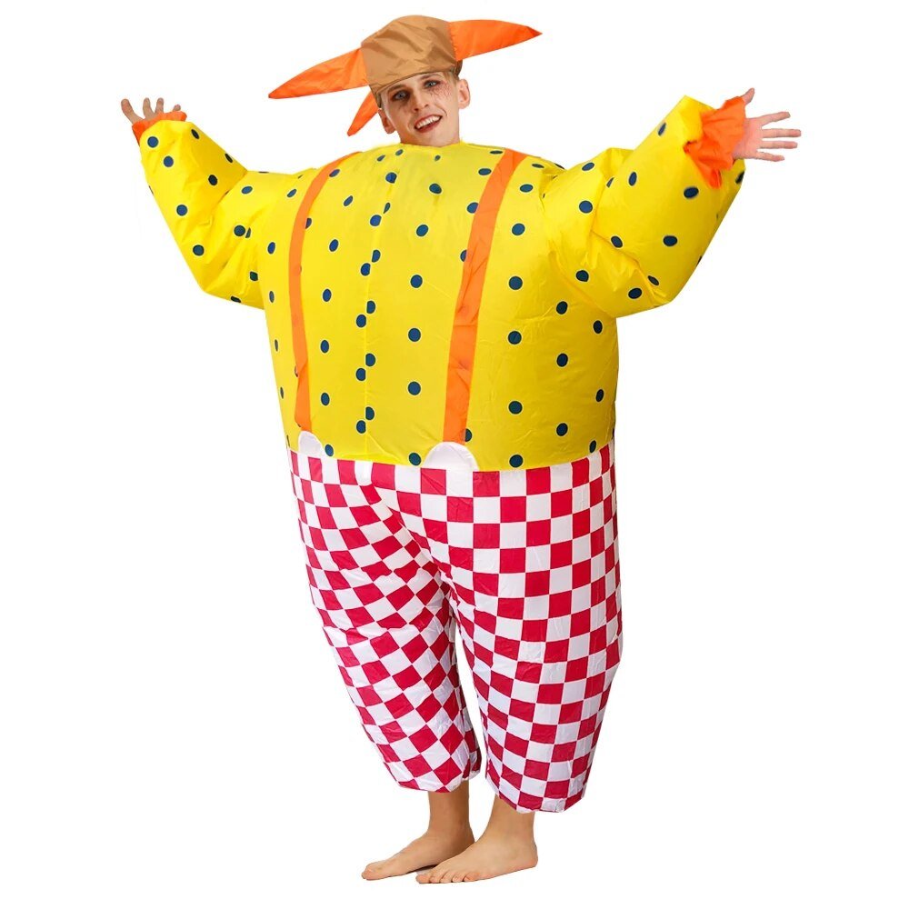 Inflatable Handstand Clown Carnival Costume - Inflatable Costume - Scribble Snacks