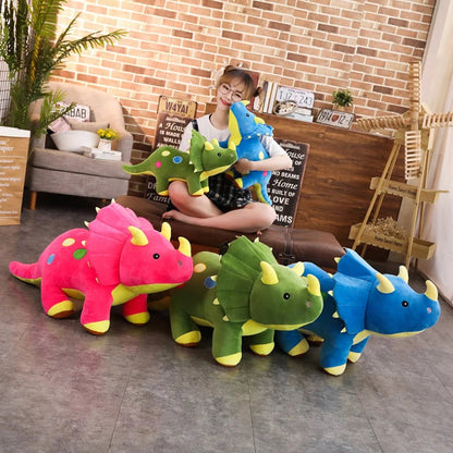 Jumbo Triceratops Plush Toy - Soft Plush Toys - Scribble Snacks