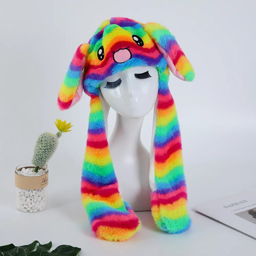 Jumping Bunny Ear Plush Animal Hat - Soft Plush Toys - Scribble Snacks