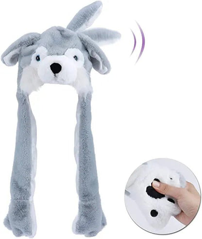 Jumping Bunny Ears Plush Animal Hat - Soft Plush Toys - Scribble Snacks