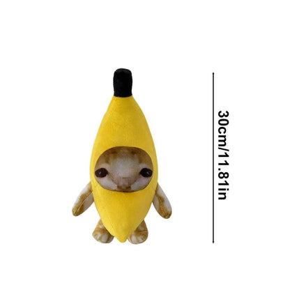 Kawaii Banana Cat Plush Pillow - Soft Plush Toys - Scribble Snacks