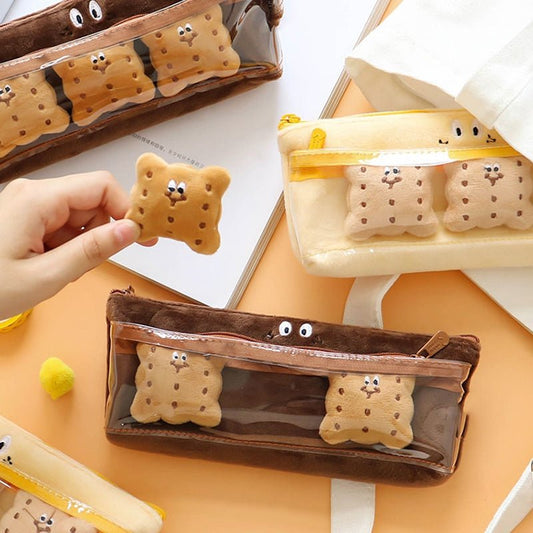 Kawaii Biscuit Pencil Cases - Cute Japanese Stationery Bag Pencil Case - Pencil Cases - Scribble Snacks