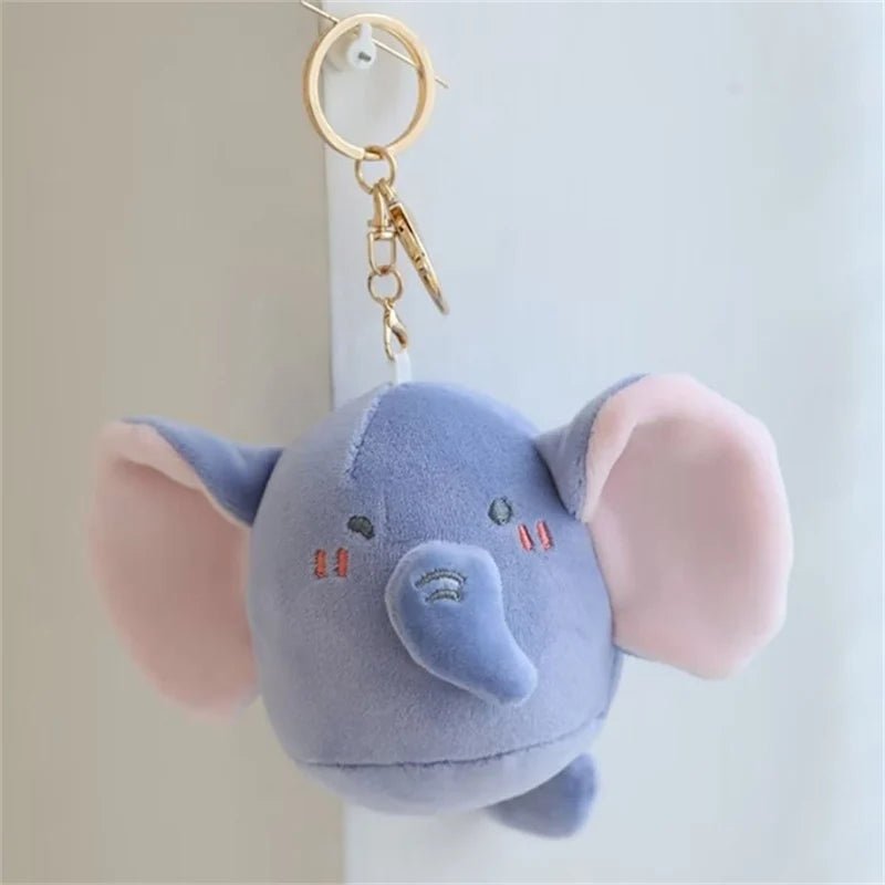 Kawaii Cat Duck Elephant Keychain Plush - Keychains - Scribble Snacks