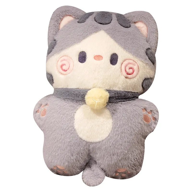 Kawaii Cat Plush Pillow Toy - Soft Plush Toys - Scribble Snacks
