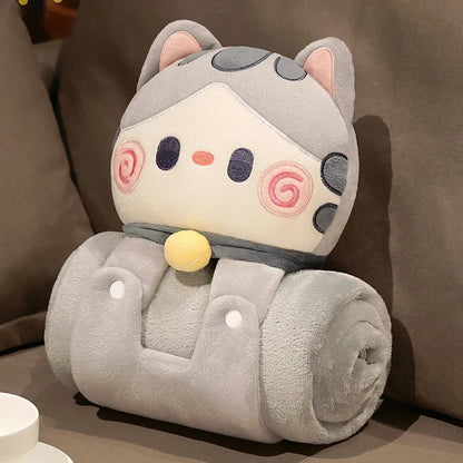 Kawaii Cat Plush Pillow Toy - Soft Plush Toys - Scribble Snacks