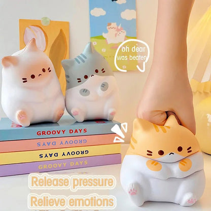 Kawaii Cat Stress Ball Toy - Soft Plush Toys - Scribble Snacks