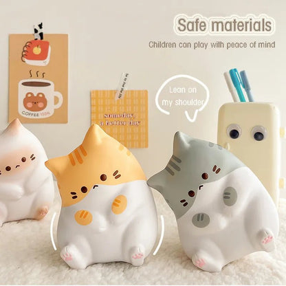 Kawaii Cat Stress Ball Toy - Soft Plush Toys - Scribble Snacks