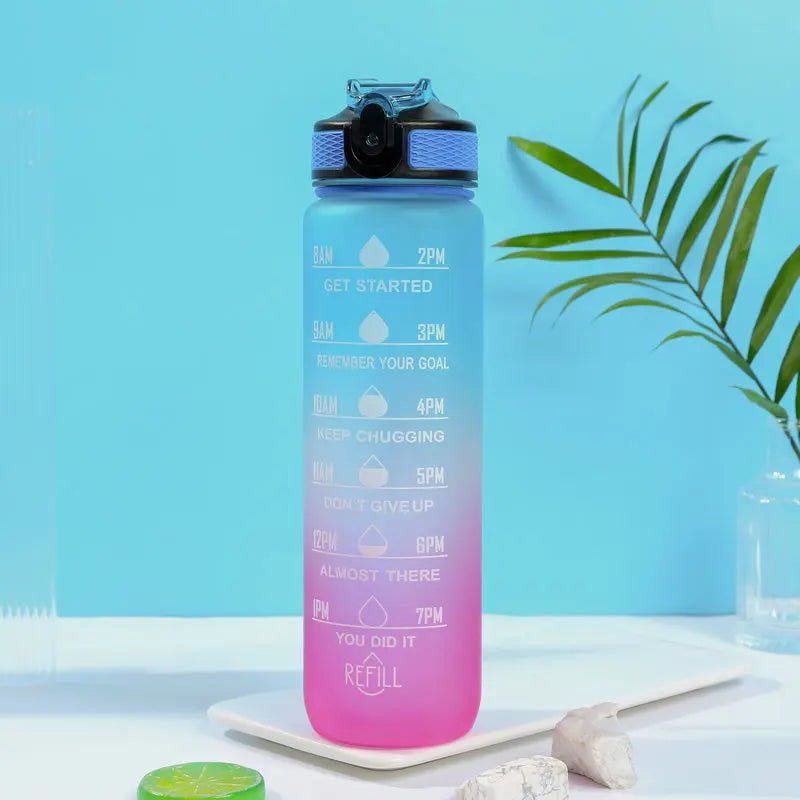 Kawaii Gradient Fitness Water Bottle - Water Bottles - Scribble Snacks