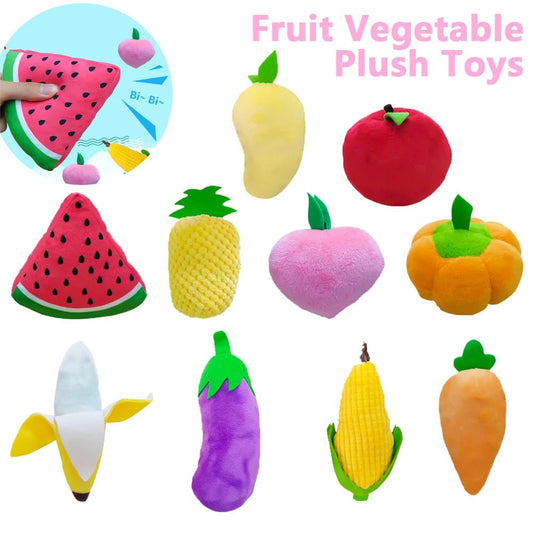 Kawaii Veggie Plushie Set - Soft Plush Toys - Scribble Snacks