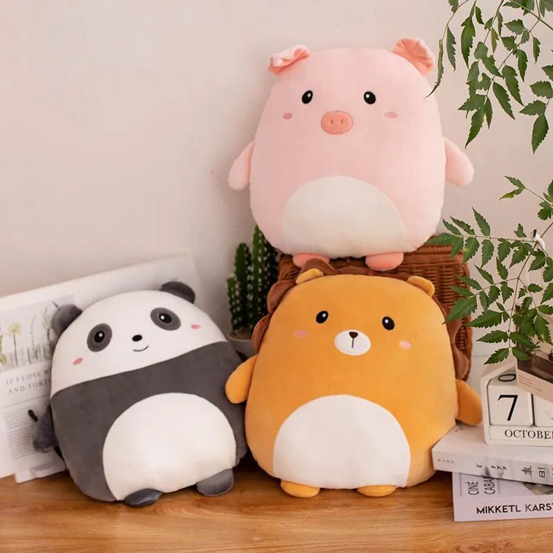 Kawaii Zoo Animal Plush Pillow - Soft Plush Toys - Scribble Snacks