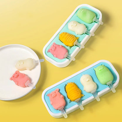 Kids Fun Ice Cream and Cheese Stick Silicone Mold - Ice Cube Trays - Scribble Snacks