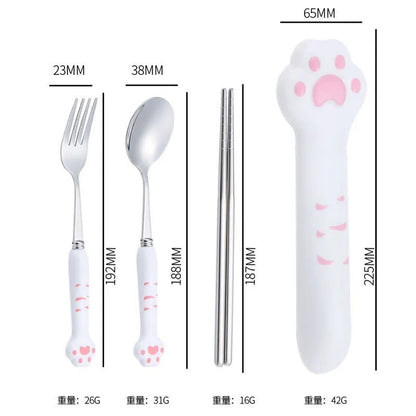 Kitty Paw Cutlery Set - Cutlery Set - Scribble Snacks