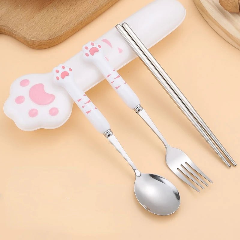 Kitty Paw Cutlery Set - Cutlery Set - Scribble Snacks