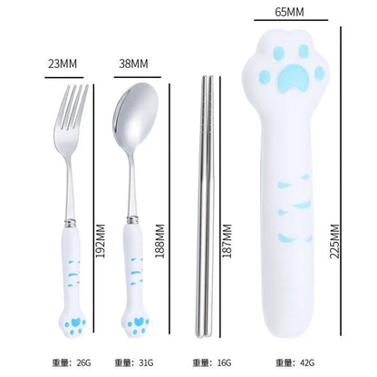 Kitty Paw Cutlery Set - Cutlery Set - Scribble Snacks