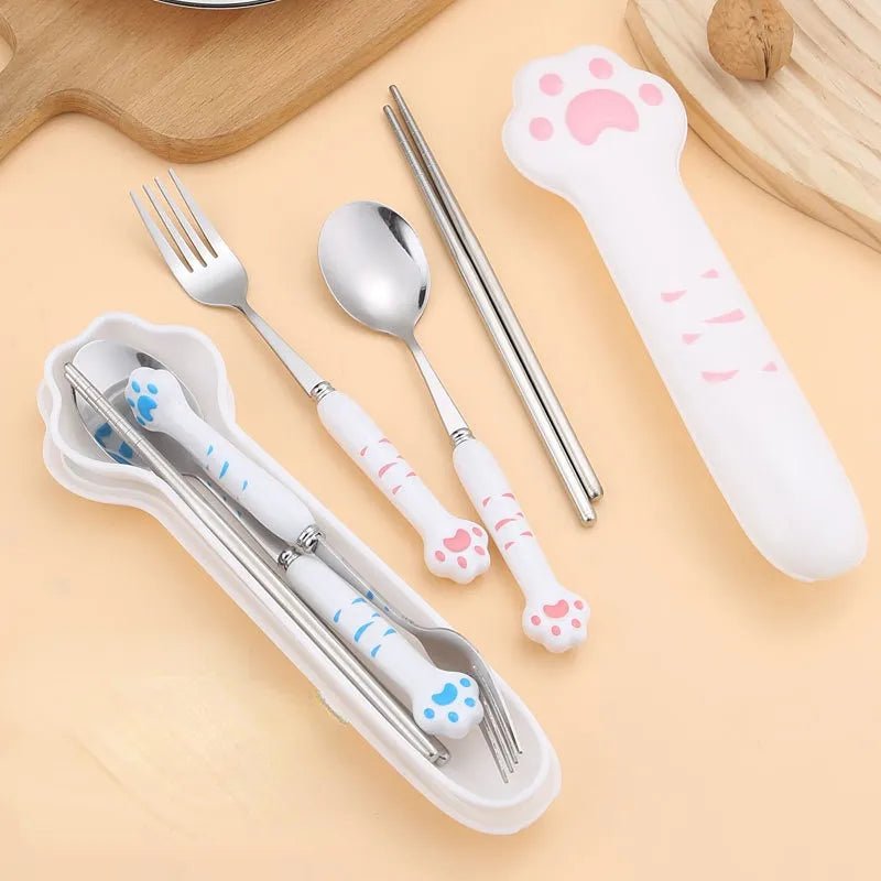Kitty Paw Cutlery Set - Cutlery Set - Scribble Snacks