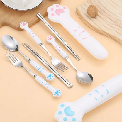 Kitty Paw Cutlery Set - Cutlery Set - Scribble Snacks