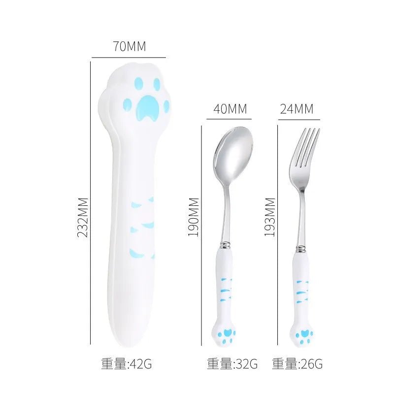 Kitty Paw Cutlery Set - Cutlery Set - Scribble Snacks