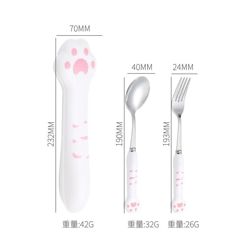 Kitty Paw Cutlery Set - Cutlery Set - Scribble Snacks