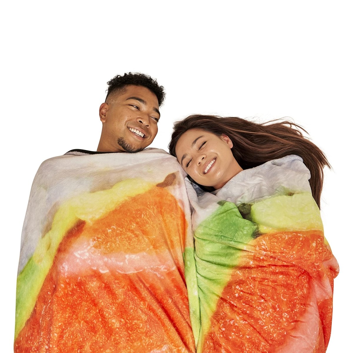Kiwi, Lemon, Tomato, Cantaloupe, Orange Flannel Blanket - Blankets - Scribble Snacks