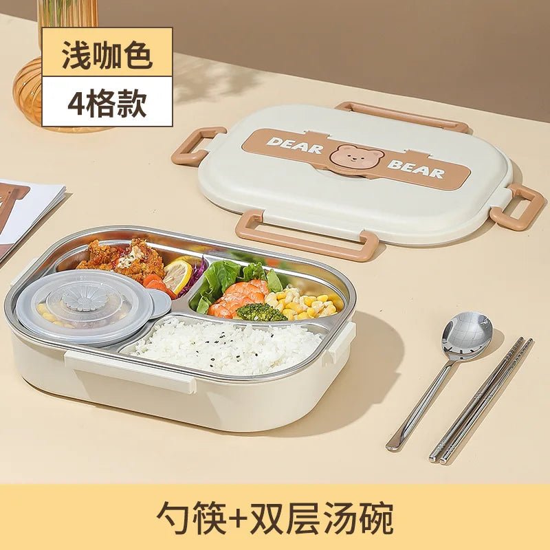 Leakproof Stainless Steel Bento Box - Lunch Box - Scribble Snacks