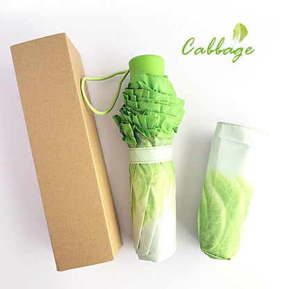 Lettuce Cabbage Vegetable Anti-UV Parasol Umbrella - Umbrella - Scribble Snacks