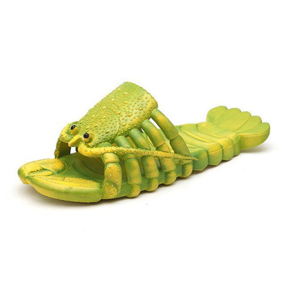 Lobster Cartoon Summer Slippers: Unisex, Flat Platform - Shoes & Slippers - Scribble Snacks